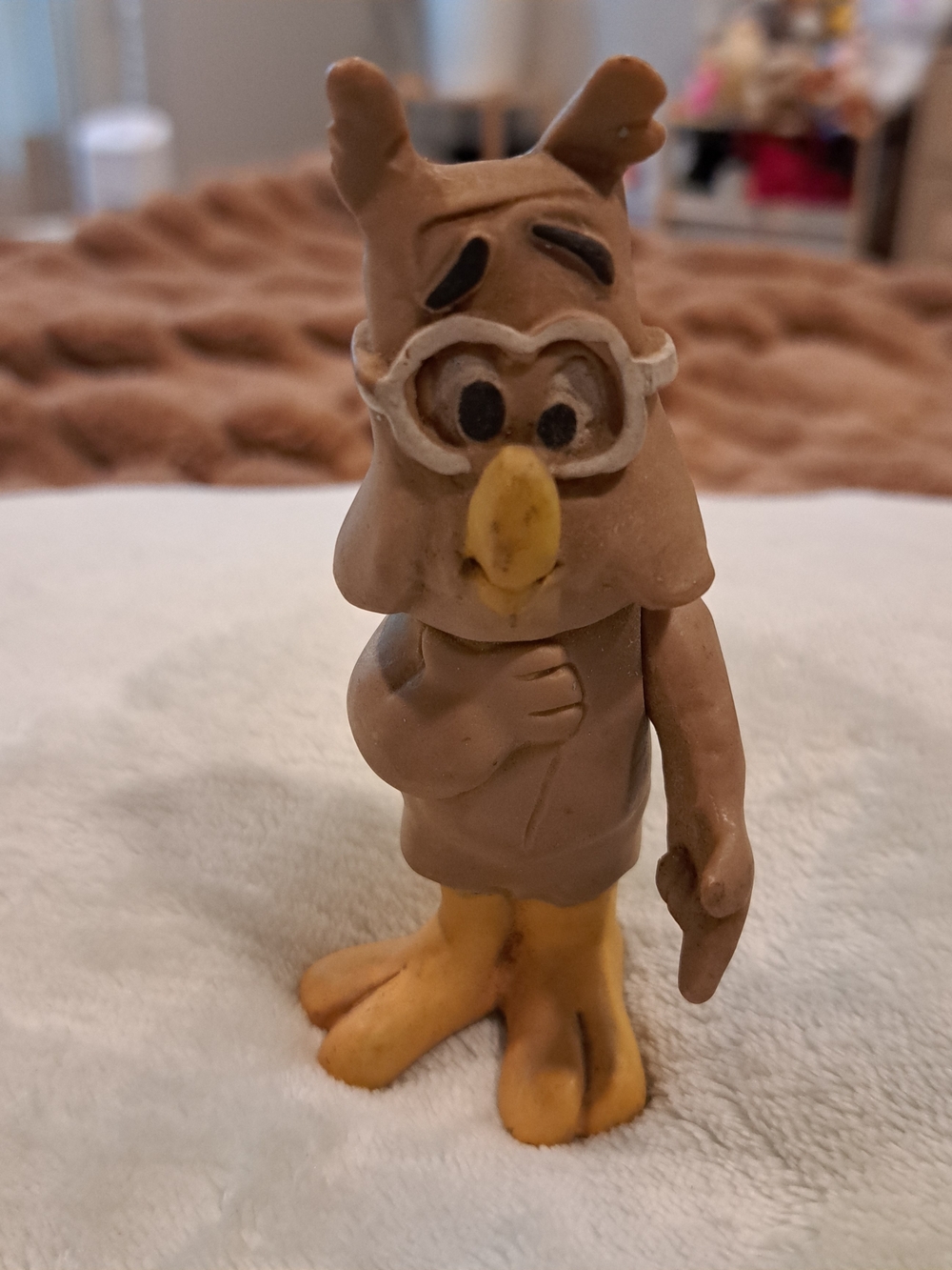 1969 Howland Owl 4.6” plastic toy figure - Walt Kelly made in Japan